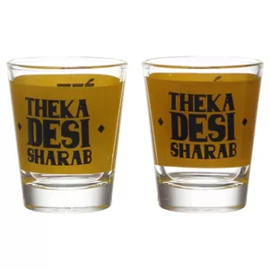 Theka Desi Sharab Shot Glass (Set of 4)